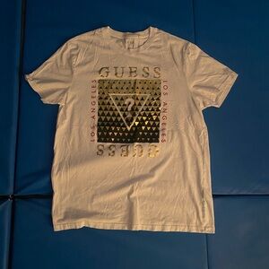 Guess Los Angeles Graphic T-Shirt with Gold Accents - Men’s Large
